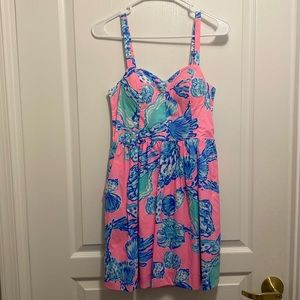 Lilly Pulitzer Seashell Dress in Pink and Blue Size 2